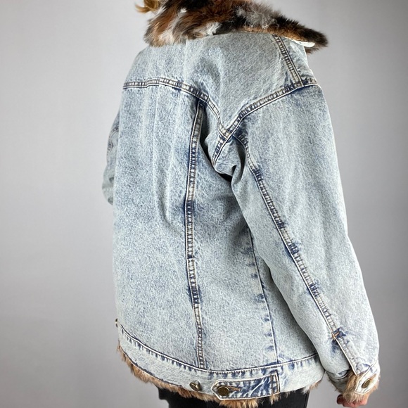 BDG oversized jean jacket faux fur lined xs/s - Picture 5 of 5